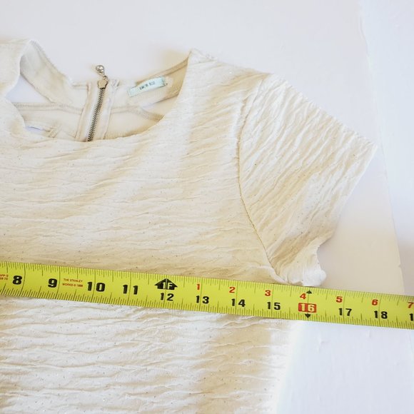 UO KIMCHI BLUE Shimmer Cream A-Line Dress - Picture 8 of 11